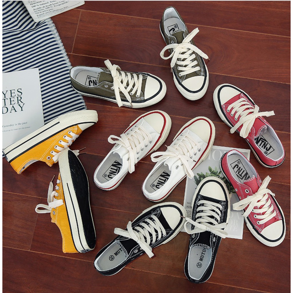 Ennwen SH11 Sepatu Kanvas Wanita Korea Style Warna Warni Women Canvas Shoes