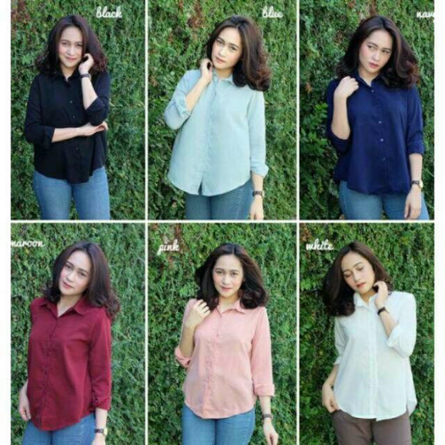 RD FASHION - KEMEJA DIAN/ KEMEJA  LUMINA BASIC / COMFY SKOLDER / KEM BASIC / KEMEJA POLOS