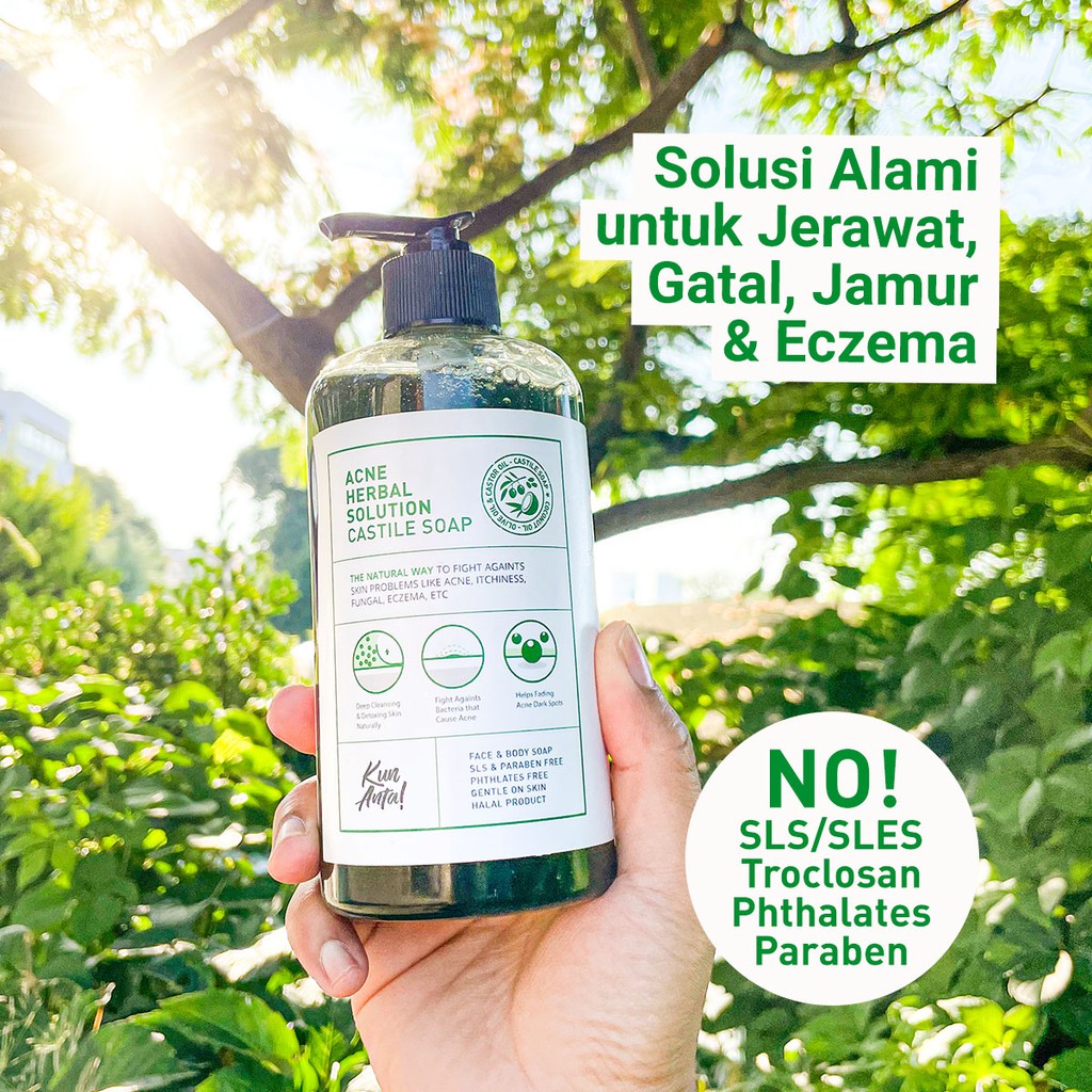 Sabun JERAWAT BADAN PUNGGUNG Anti Acne Jamur Gatal | Kun Anta! ACNE HERBAL SOLUTION BODY WASH