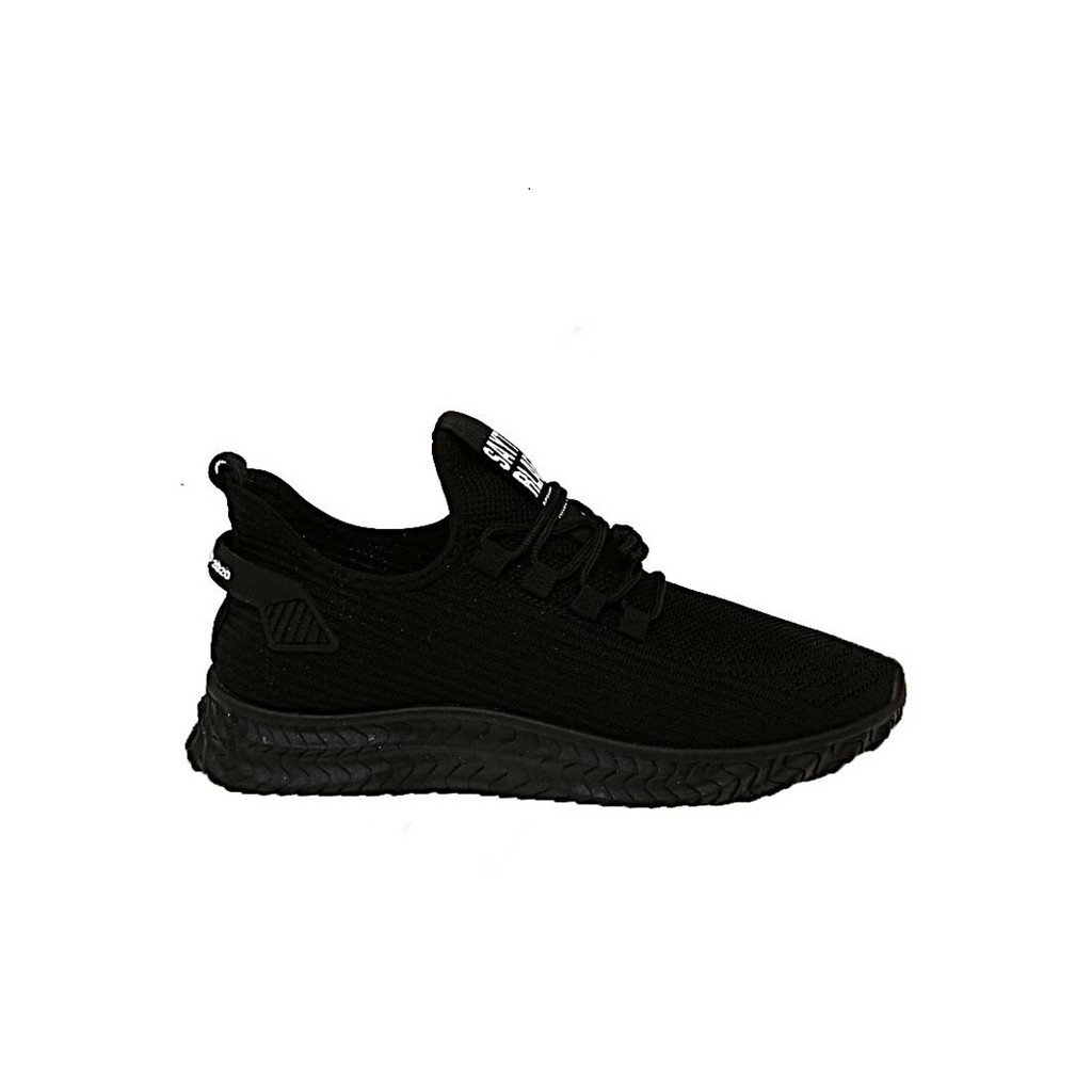 Hamlin Chayton Sepatu Olahraga Pria Sneakers Motif Polos Material Flyknit Mesh ORIGINAL - Black