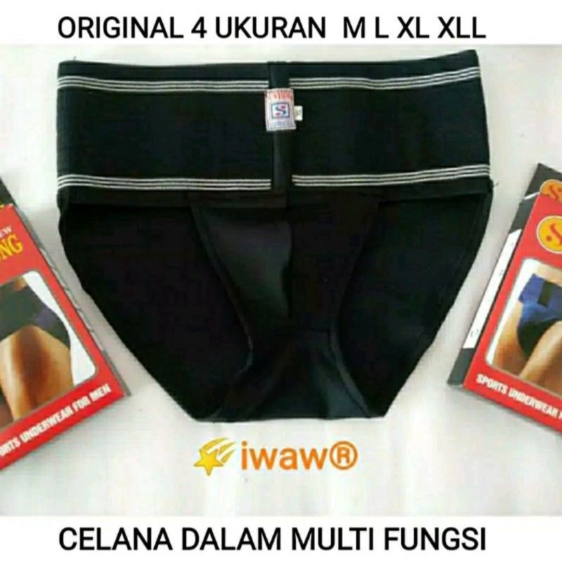 FULL BRIEF SUPORTER UNTUK PEKERJA BERAT & OLAHRAGA FUNGSI MENCEGAH HERNIA /CELANA HERNIA / CELANA DALAM TER