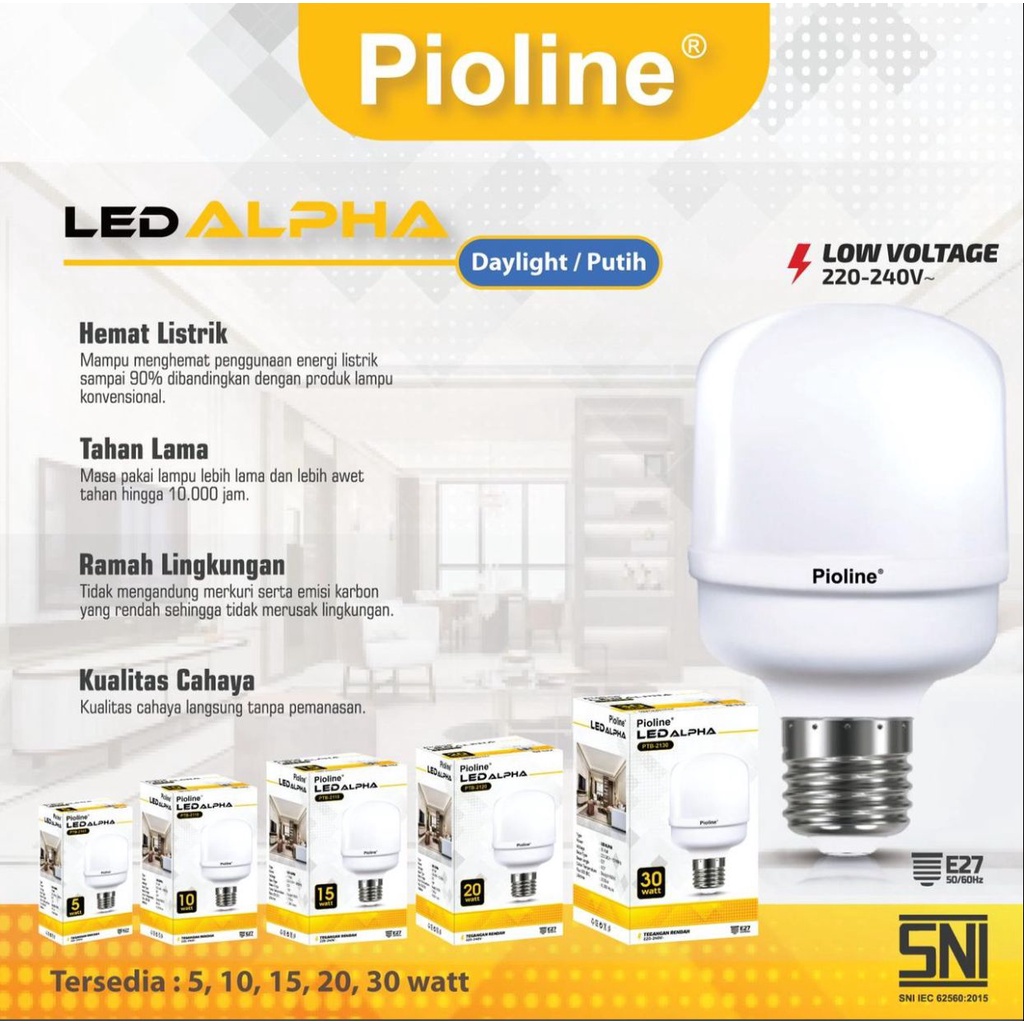 Bohlam LED Capsule / Lampu LED Bulb Tabung / Lampu Kapsul Murah PIOLINE