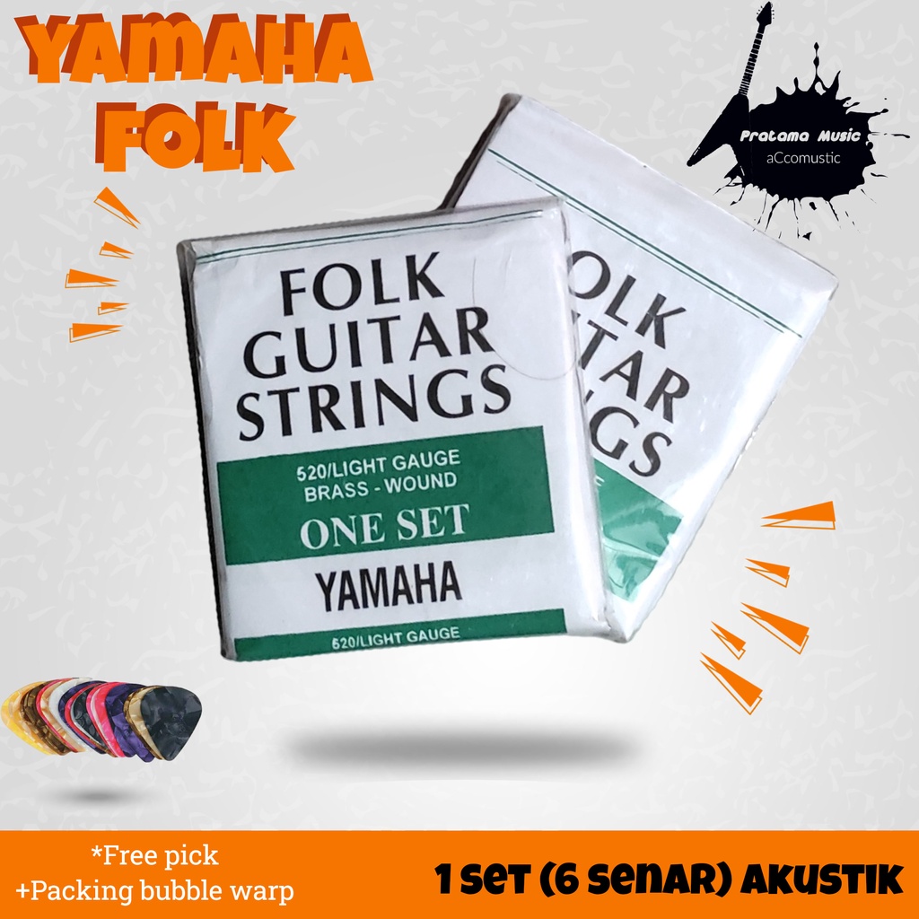 Yamaha Folk Acoustic Strings, Senar Gitar Akustik, 1 set