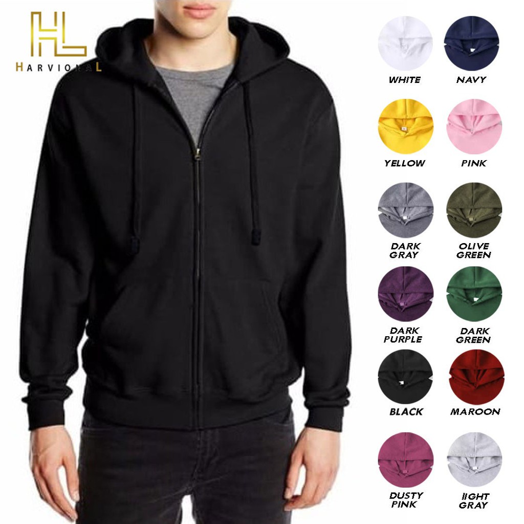 Jaket hoodie hotsell zipper polos