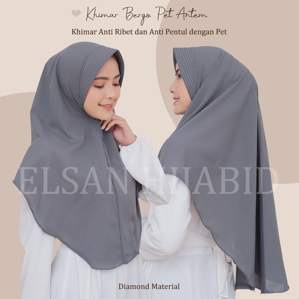 Harshijab Instan Khimar Pet Antem Pinguin bahan diamond