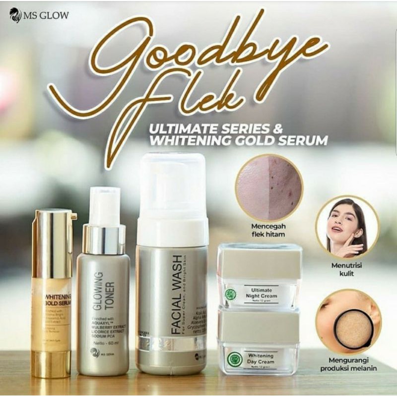 Paket Ultimate Series + serum GOLD MS GLOW ORIGINAL PAKET FLEK MS GLOW