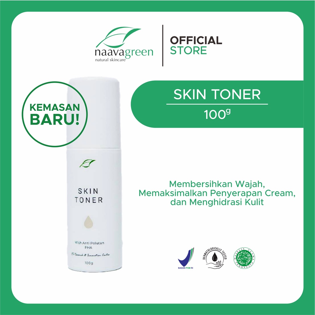 NAAVAGREEN Skin Toner - Membersihkan wajah, memaksimalkan penyerapan cream dan menghidrasi kulit