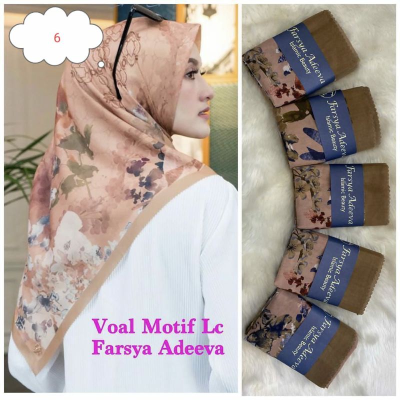 Hijab Voal Printing/Segiempat Voal lasercut Motif Premium