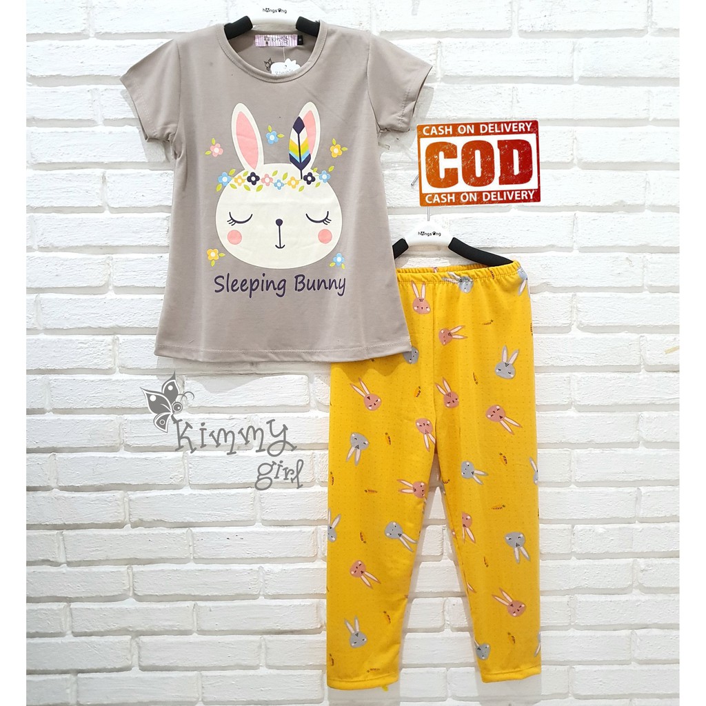SETELAN BAJU TIDUR CELANA PANJANG ANAK 1-14 TAHUN || BAJU TIDUR BAHAN KAOS