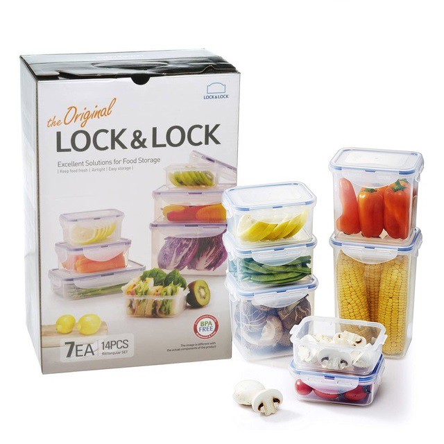 Lock&Lock Exclusive Special Gift Plastic Container Isi 7pcs