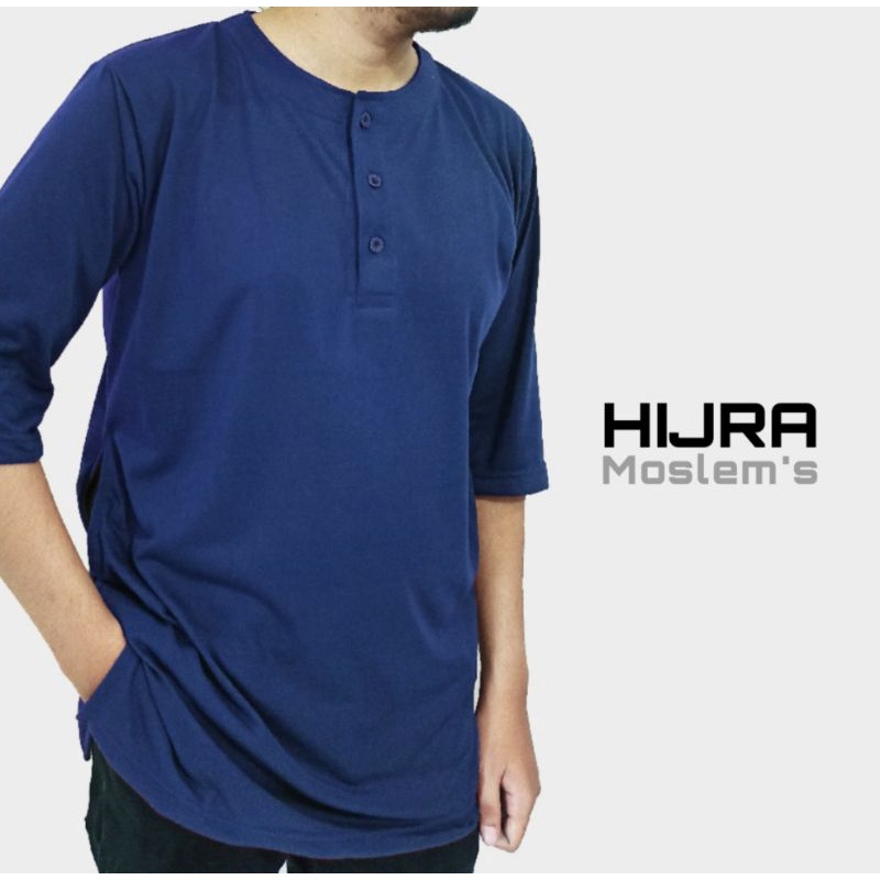 Kurta Pakistan Bahan Kaos Lengan 3/4 Baju koko dewasa