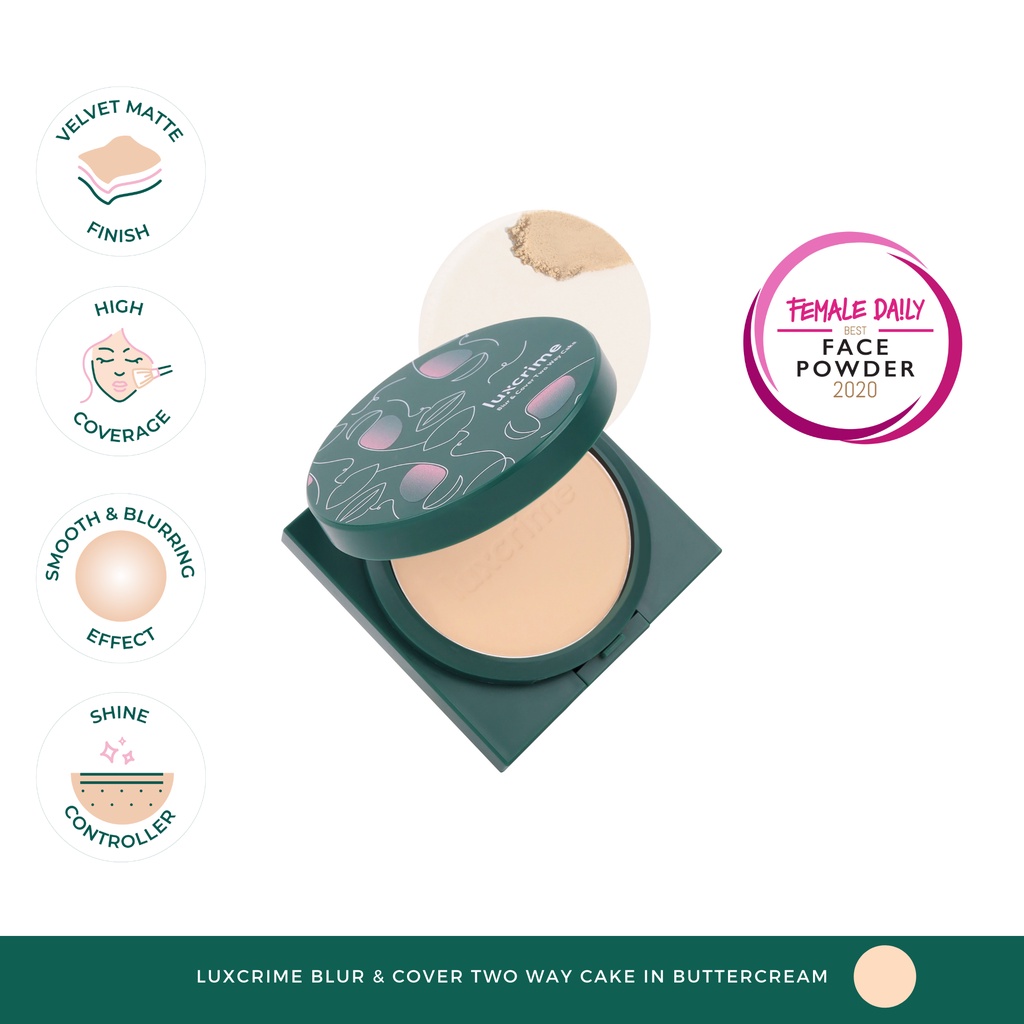 Luxcrime Blur & Cover Two Way Cake in Buttercream