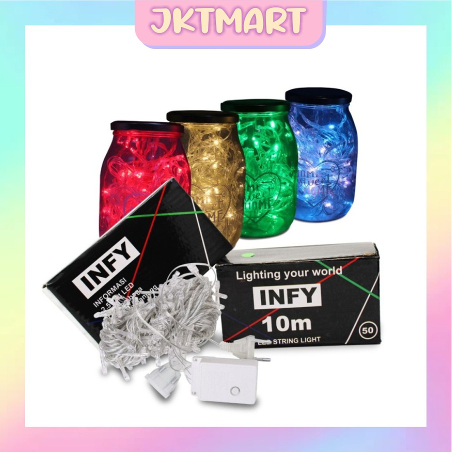 ⭐ JKTMART ⭐ Lampu Tumblr INFY 10Meter Packing Box Lampu LED Dekorasi Hias Hemat Energi Murah E002