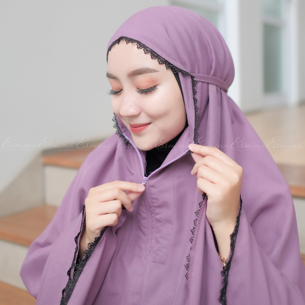 Mukena Dewasa 2 in 1 Katun Premium Traveling Ori Ermina