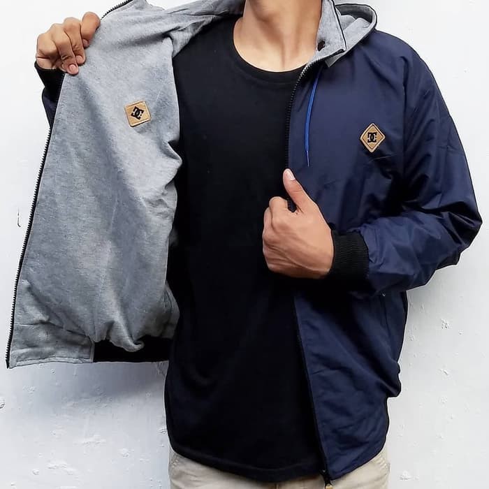 Jaket Parasut Bolak Balik / Jaket Anti Air / Jaket Pria Bolak Balik