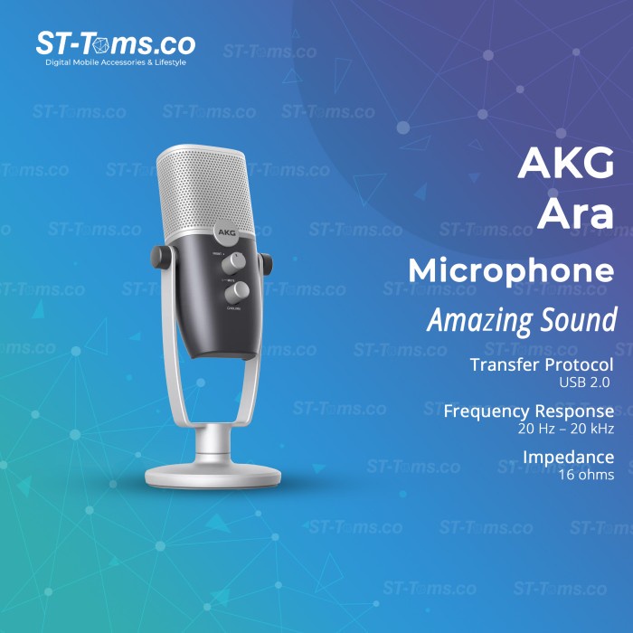AKG Ara C22 Professional Two-Pattern USB Condenser Microphone Podcast