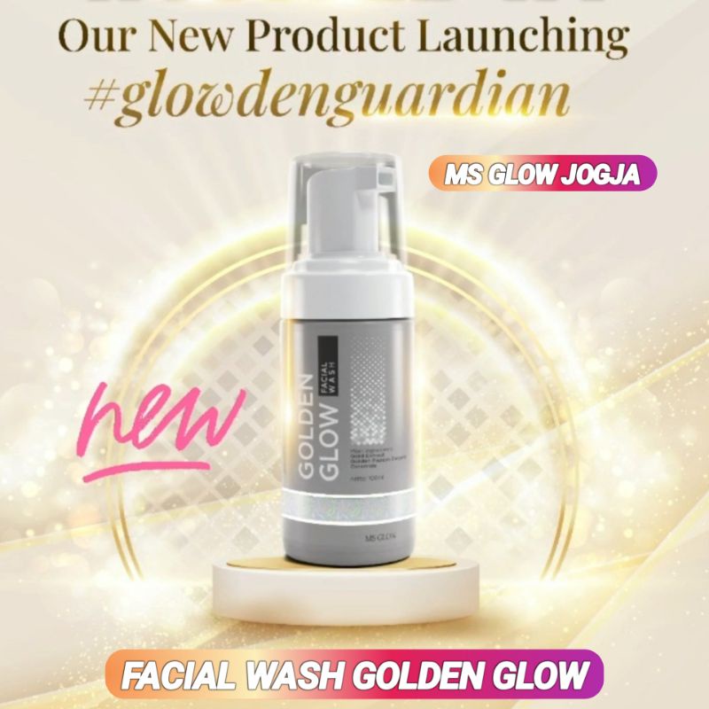 Golden Glow Facial Wash Ms Glow Sabun Cuci Muka Face Wash Sabun Wajah 100ml