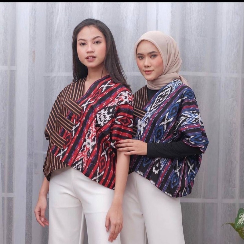 CROP TOP TENUN ETNIC KANTOR DEBBY STORE BATIK KAMPUS PEKALONGAN