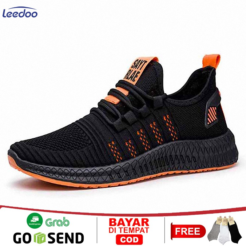 Leedoo Sepatu Pria Casual Sneaker Running Sport Shoes MR112