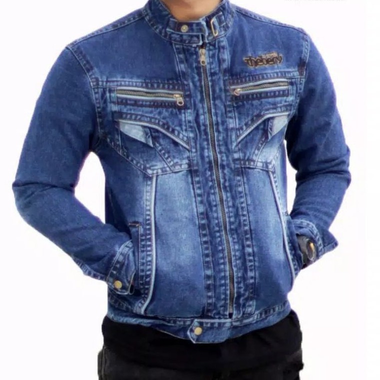 TURUN HARGA ! JAKET JEANS SLETING THE BERRY - JAKET JEANS PRIA - JAKET DENIM - BISA BAYAR DI TEMPAT