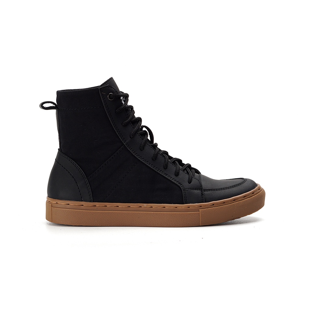 Tragen Footwear - Sepatu Sneakers Boots Pria Casual Senberg Black