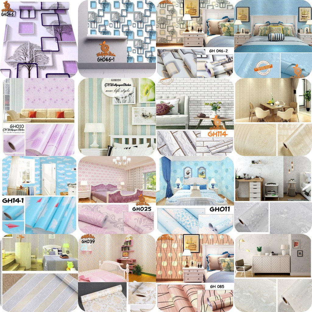 Wallpaper Stiker Wallpaper Dinding Motif Dan Karakter  45 cm X 10 meter