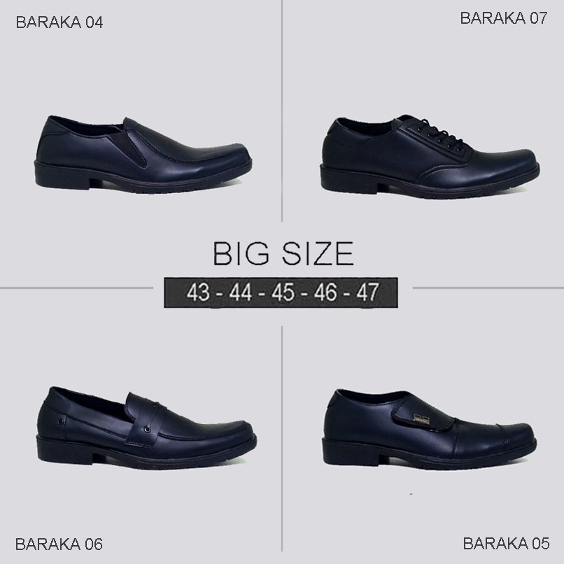 Sepatu Pantofel Big Size 43 44 45 46 47 | BARAKA Series | Sepatu Formal Pria Ukuran Besar / Pantopel Size Jumbo