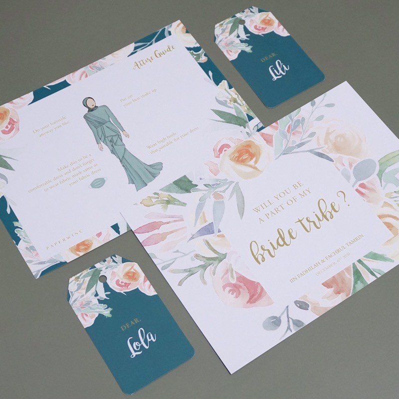 Bridesmaid card kartu bridesmaid A5