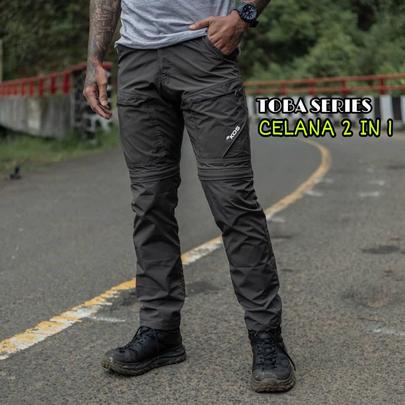 CELANA GUNUNG SAMBUNG 2 IN 1 KOS Series TOBA  - CELANA OUTDOOR PANJANG PRIA DAN WANITA - CELANA LAPANGAN MURAH