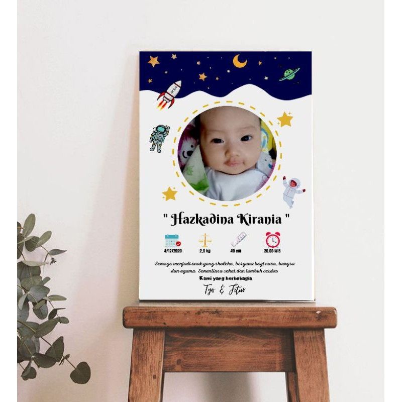 Kafo bayi papan nama/ papan nama bayi/baby born gift murah