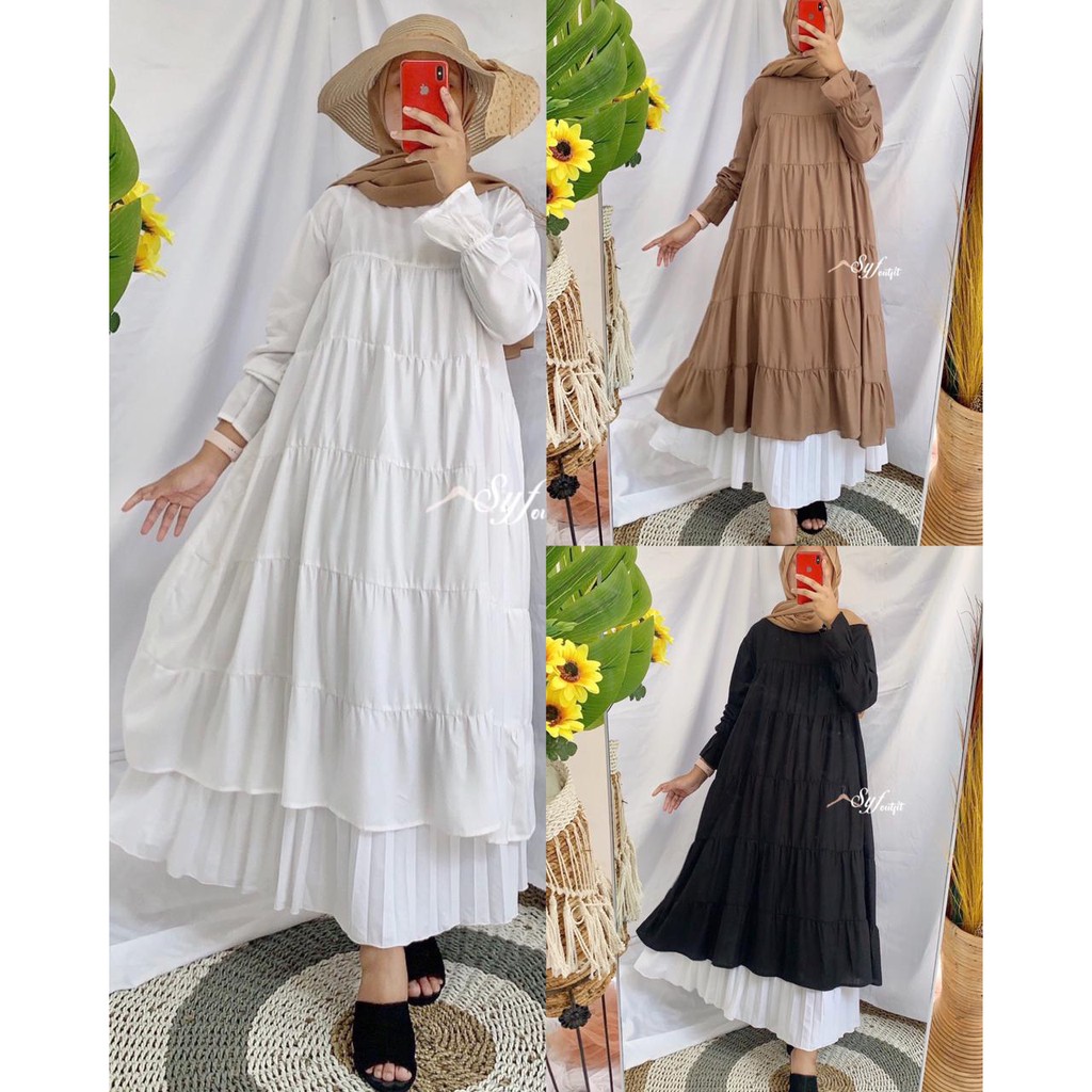 CEMPAKA MIDI DRESS FULL RUFFLE