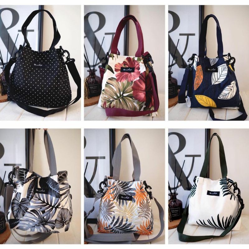 SLINGBAG KANVAS. tas Selempang. tas jinjing. totebag kecil (ukuran medium)