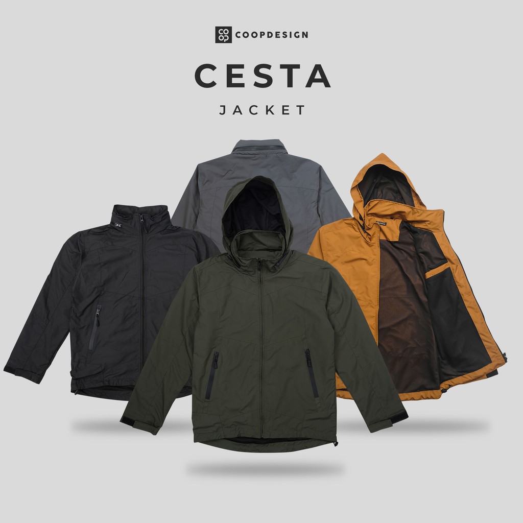 Coop Design - Cesta Jaket Parasut Pria dengan Hoodie