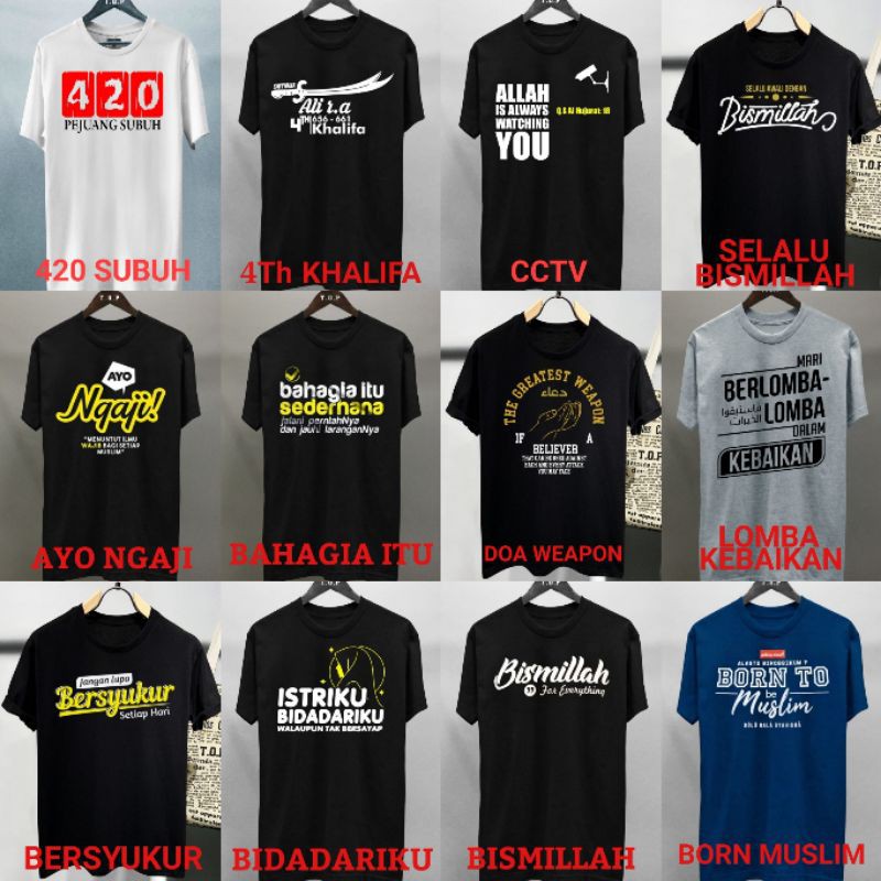 Kaos Dakwah Islami Ngaji yuk Tawheed Hijrah Muslim Distro Murah