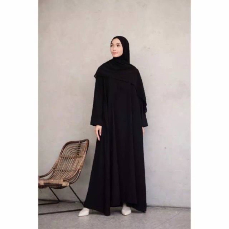 Gamis Polos Hitam Abaya