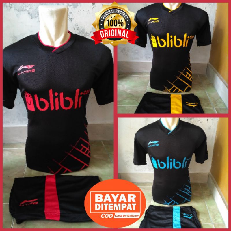 kaos olahraga stelan Li-Ning