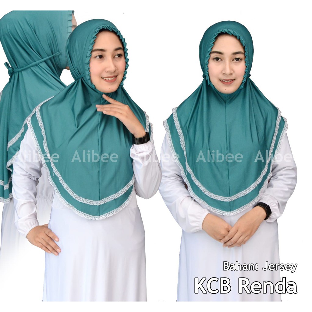 AliMaMa - JILBAB KCB RENDA - Hijab Instant Jersey Murah