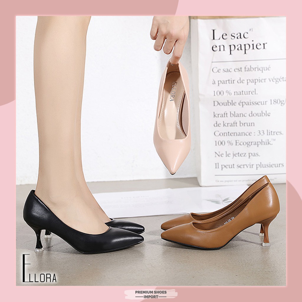 ELLORA 215-GB / SEPATU HEELS WANITA IMPORT PREMIUM SEPATU KERJA WANITA