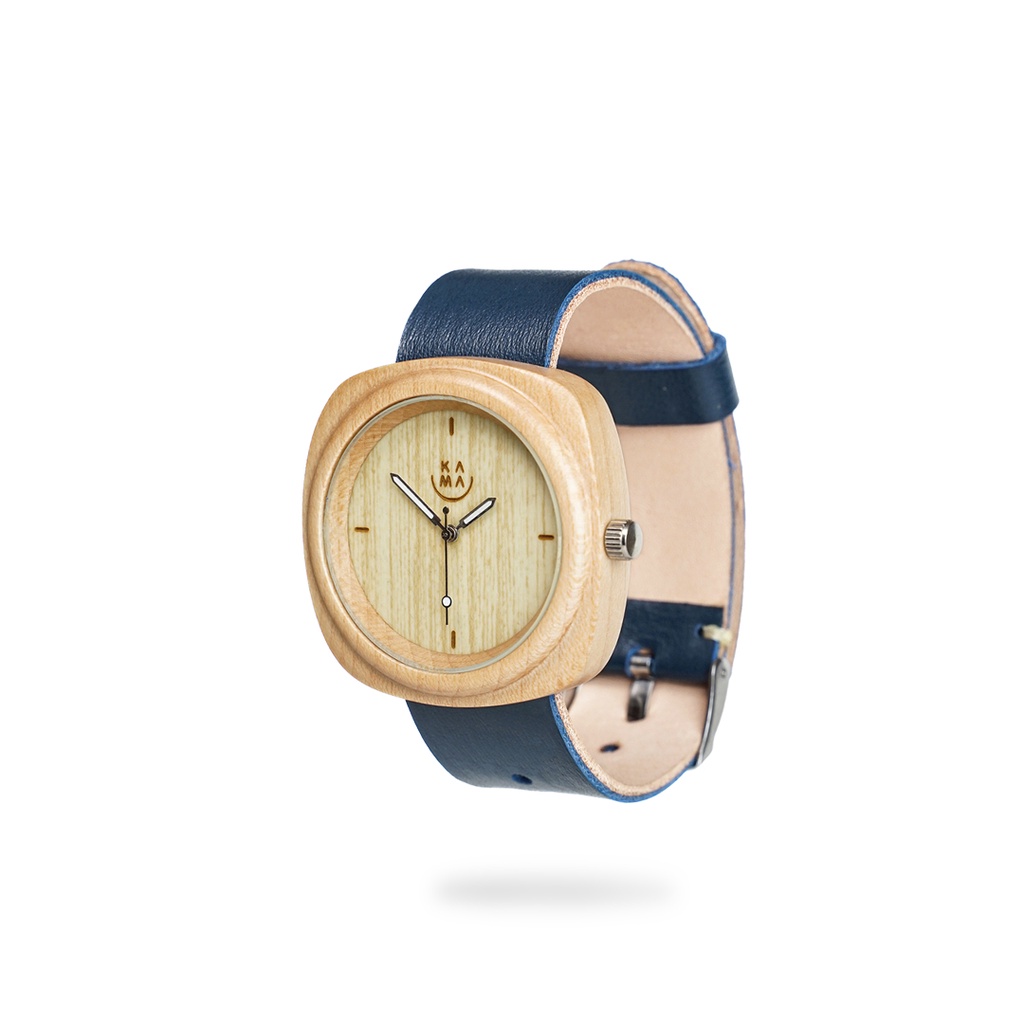 Kama Watch 2.0 Jam Tangan Kayu Maple Dial Putih