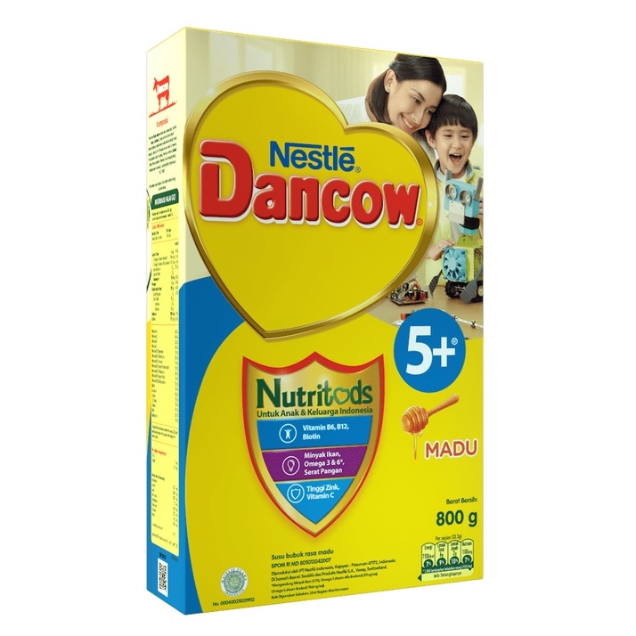 DANCOW 5+ Nutritods 750g - Madu / Vanilla / Cokelat