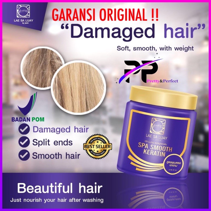 Lae Sa Luay Hair Spa Smooth Keratin Bpom Masker Rambut / Hair Mask / Keratin / Creambath