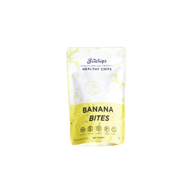 Bitchips Healthy Chips - Banana Bites 70 gram