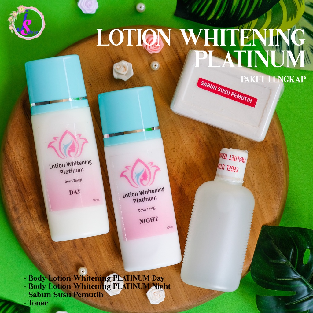 PAKET LENGKAP HB PLATINUM PEMUTIH BADAN LOTION WHITENING HANDBODY DOSTING PEMUTIH TUBUH
