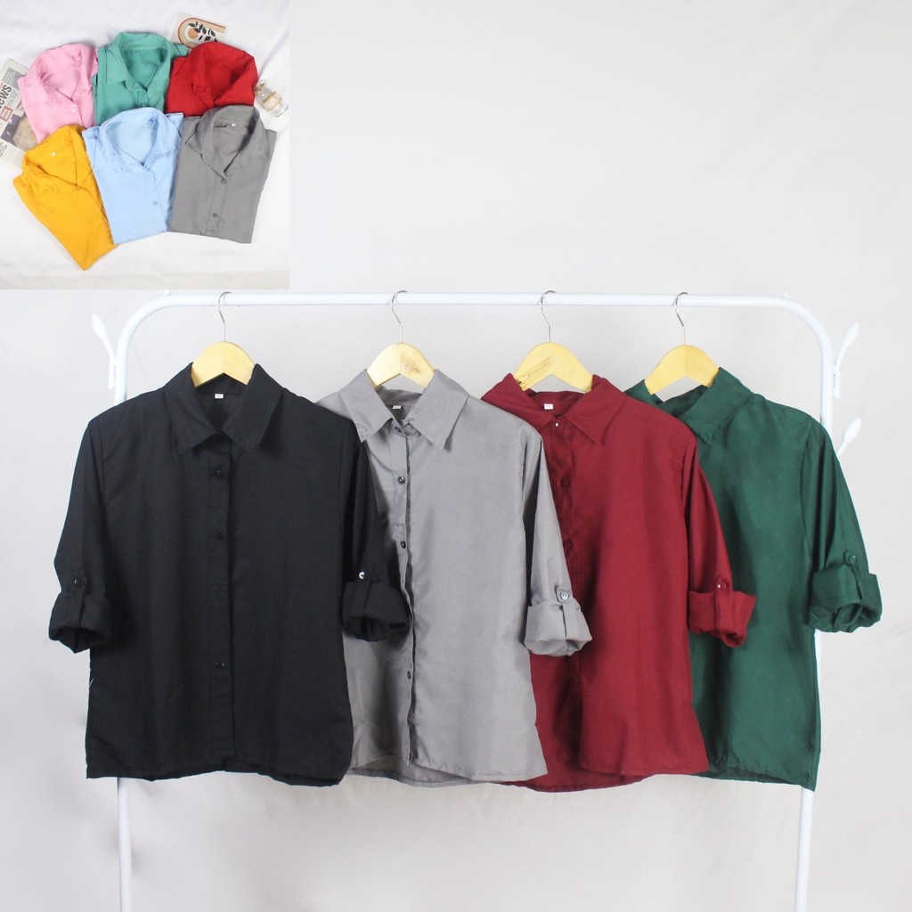 Kemeja Tangan Skoder / Lumina Basic / Kemeja Dian / Kem Basic / Kemeja Polos /  -R3