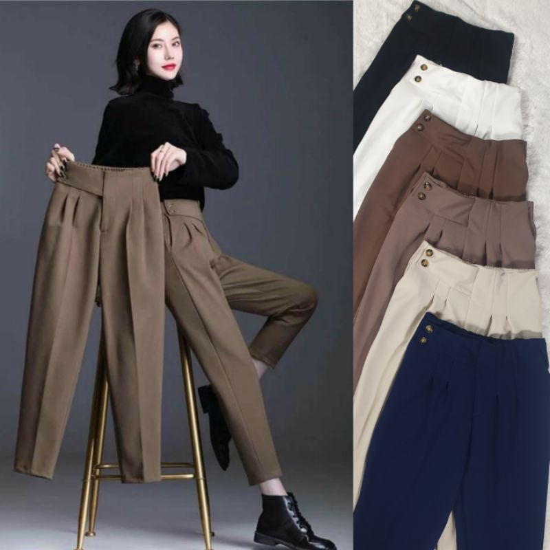 Queen18 - Celana Panjang Wanita / Baggy Pants Celana Pensil Wanita