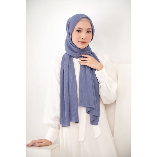 Hania.label Selena Shawl Non Garis (Pashmina Plisket)