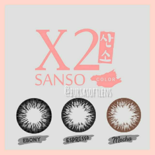 Softlens X2 Sanso Black FREE LENSCASE ( new color series)