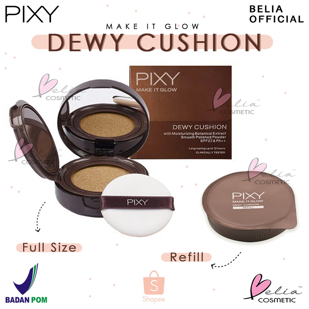 ❤ BELIA ❤  PIXY Dewy Cushion Fullsize / Refill ( pixy make it glow bb cushion )