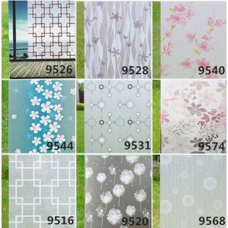 STICKER KACA / Stiker Kaca Film Wallpaper Jendela Rumah 90cm x 100cm Sandblast
