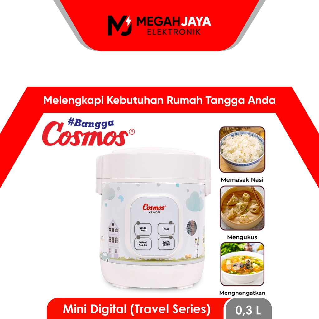 COSMOS RICE COOKER TRAVEL / MAGIC COM CRJ 1031 / CRJ-1031 (0,3 LITER) GARANSI RESMI